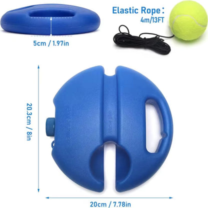 Elevate Your Game with the Heavy Duty Tennis Training Aids Base - Elastic Rope Ball Rebound Trainer for Solo Practice