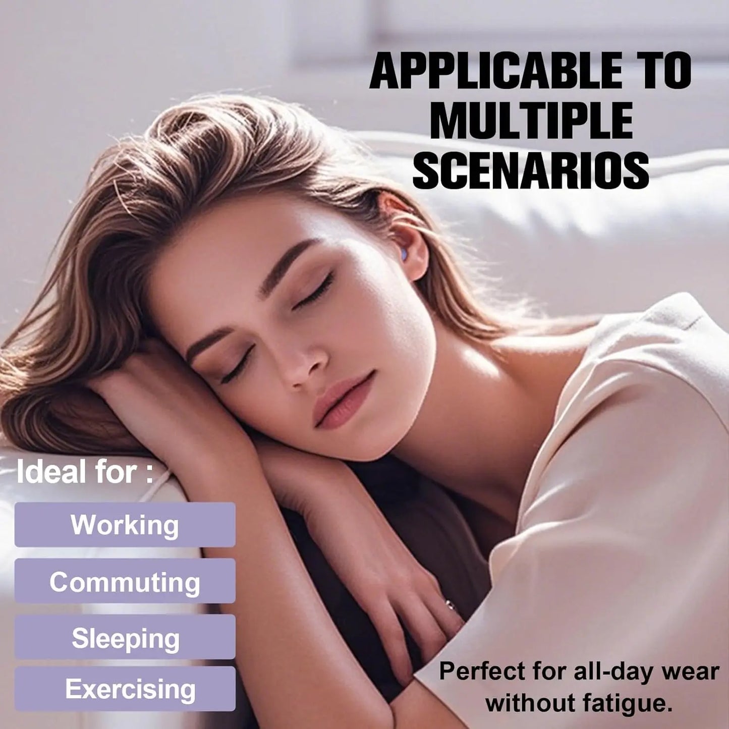 Xmenha Mini Invisible Small Bluetooth Earbuds Sleeping for Small Ears Low Profile Tiny Hidden Discreet Smallest In-Ear Earbuds for Work Sleeping Commuting Sport Audiobooks