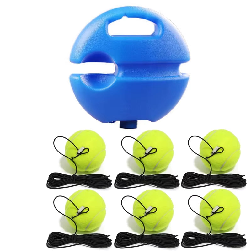 Elevate Your Game with the Heavy Duty Tennis Training Aids Base - Elastic Rope Ball Rebound Trainer for Solo Practice