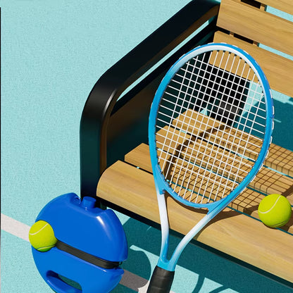 Elevate Your Game with the Heavy Duty Tennis Training Aids Base - Elastic Rope Ball Rebound Trainer for Solo Practice