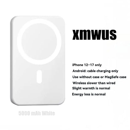 Revolutionary 5000mAh Magnetic Power Bank for iPhone 12-17 Series - Ultimate Portable Wireless Charger with MagSafe Compatibility