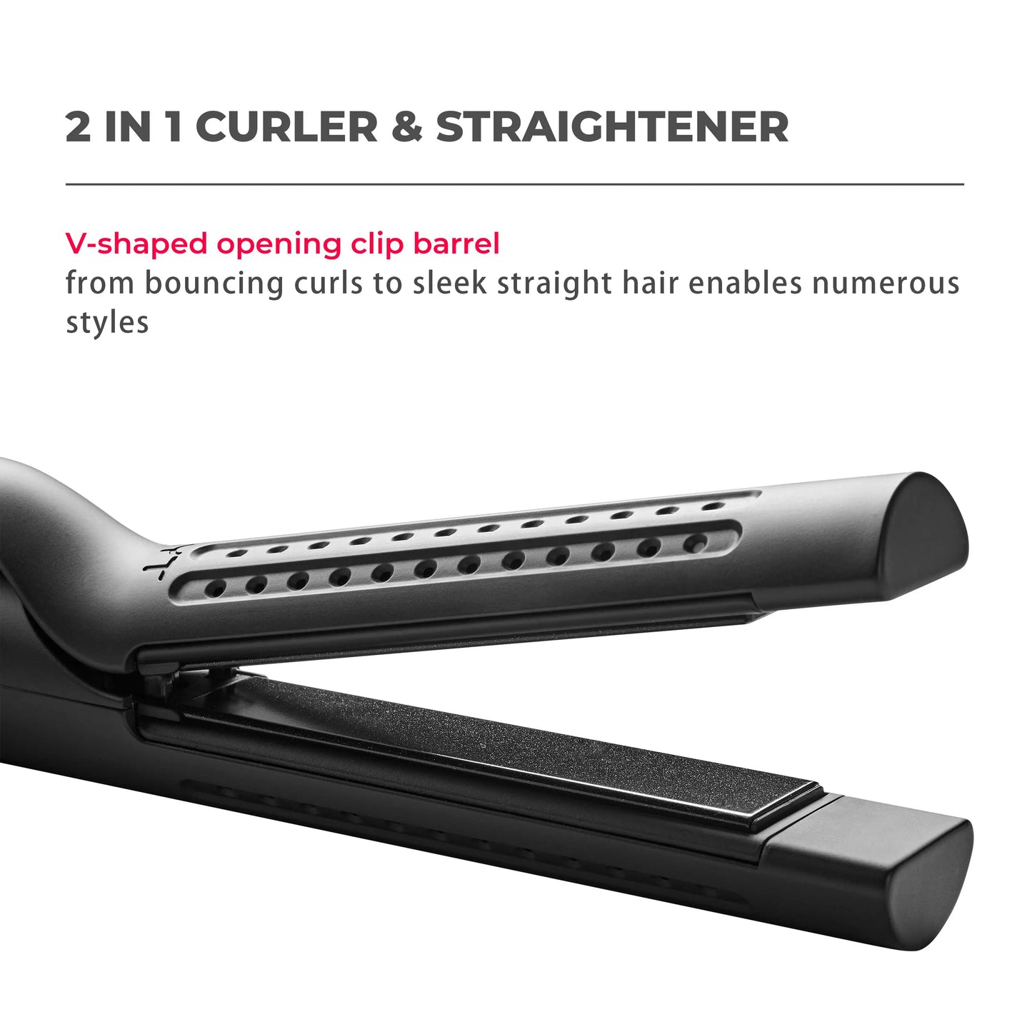 Transform Your Hair with the TYMO AIRFLOW 2-In-1 Hair Straightener & Curler - The Ultimate Heat-Free Styling Tool with 360° Cooling Air Technology!