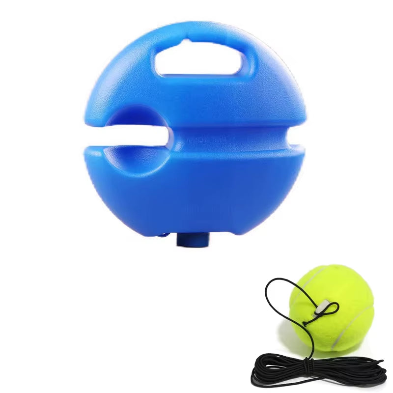 Elevate Your Game with the Heavy Duty Tennis Training Aids Base - Elastic Rope Ball Rebound Trainer for Solo Practice