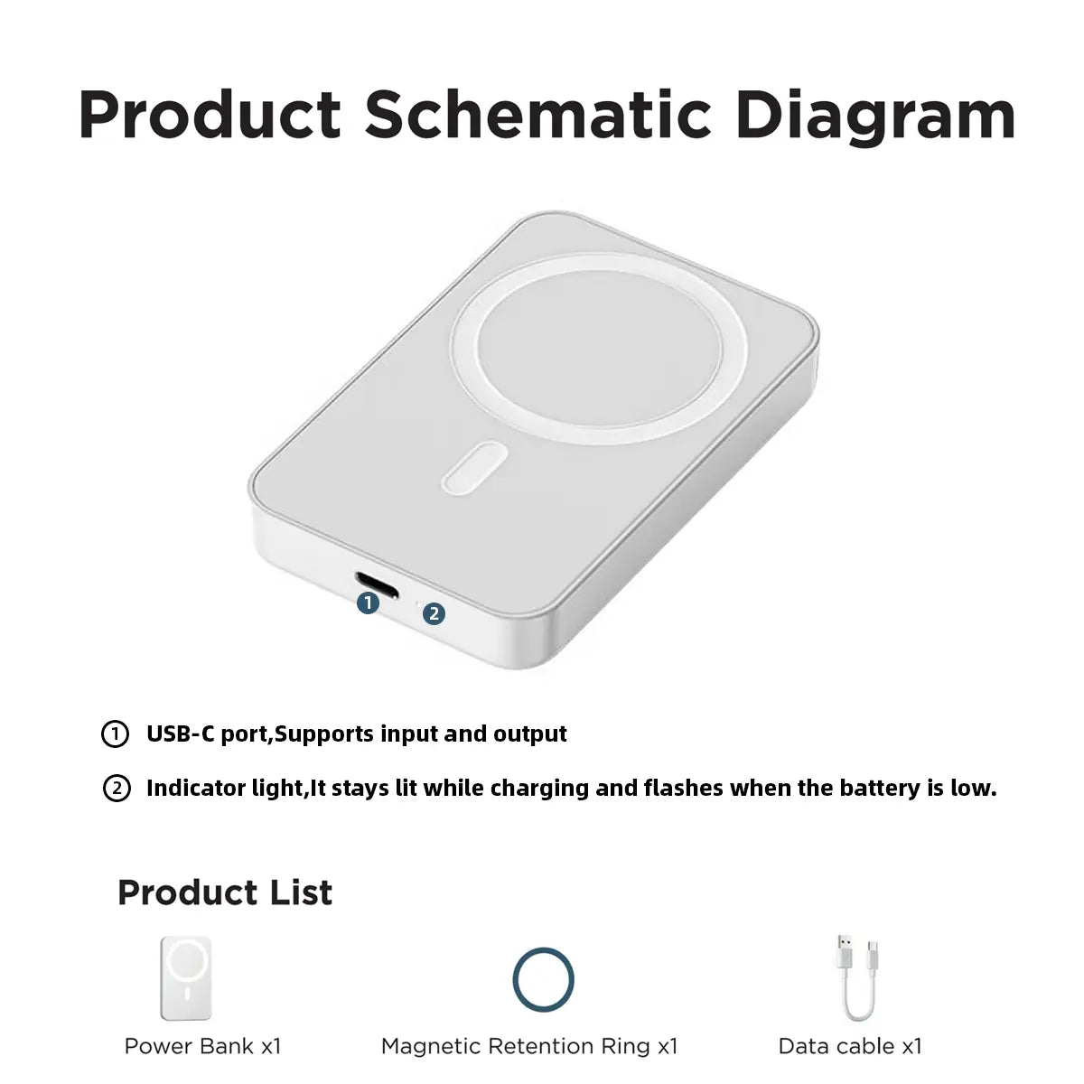 Revolutionary 5000mAh Magnetic Power Bank for iPhone 12-17 Series - Ultimate Portable Wireless Charger with MagSafe Compatibility