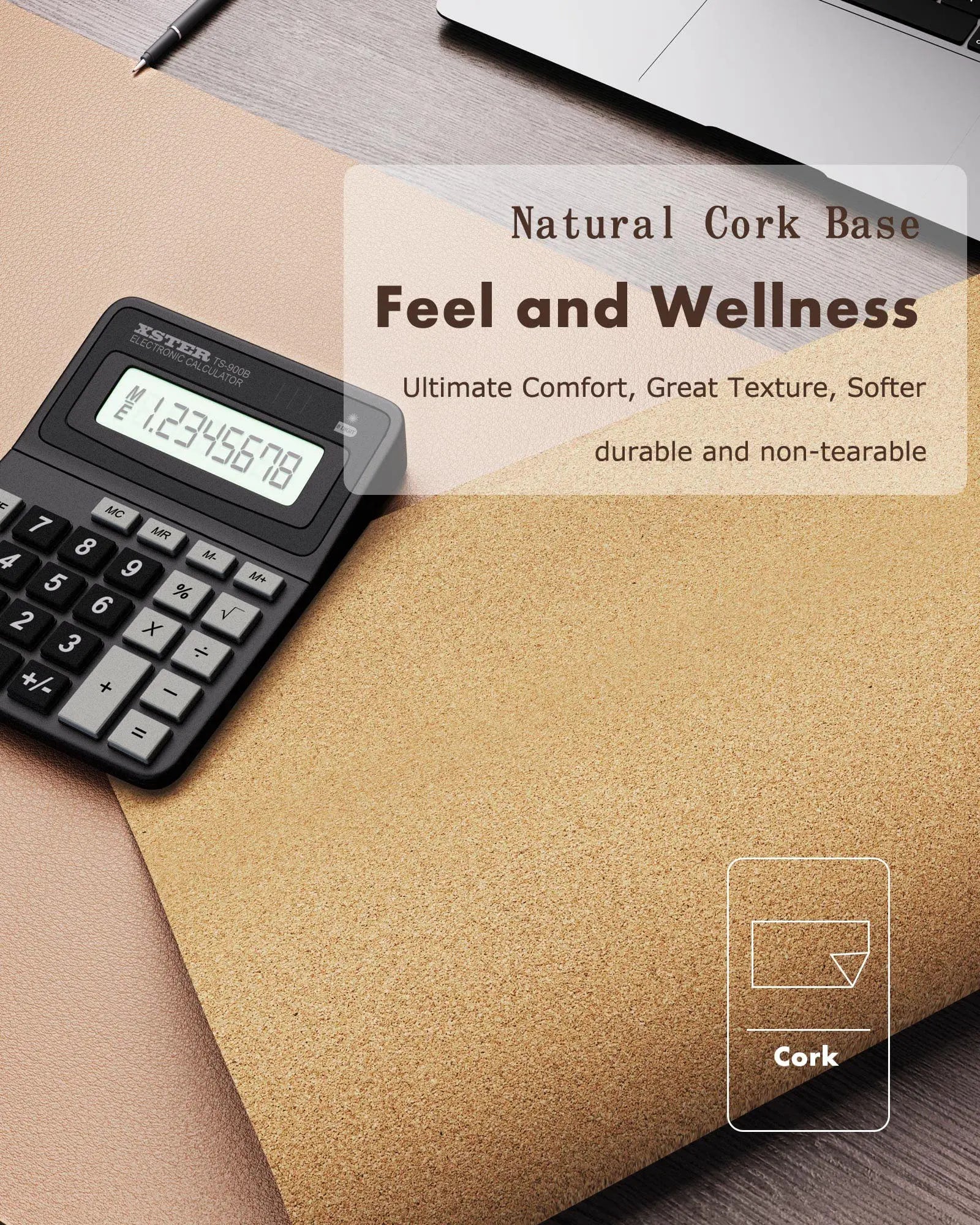 Elevate Your Workspace with Our Eco-Friendly Double-Sided Leather Desk Pad - Stylish Apricot Design (23.6"X13.7"), Waterproof & Versatile for Home or Office