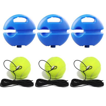 Elevate Your Game with the Heavy Duty Tennis Training Aids Base - Elastic Rope Ball Rebound Trainer for Solo Practice