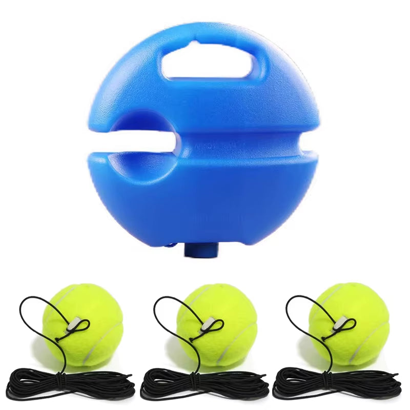 Elevate Your Game with the Heavy Duty Tennis Training Aids Base - Elastic Rope Ball Rebound Trainer for Solo Practice