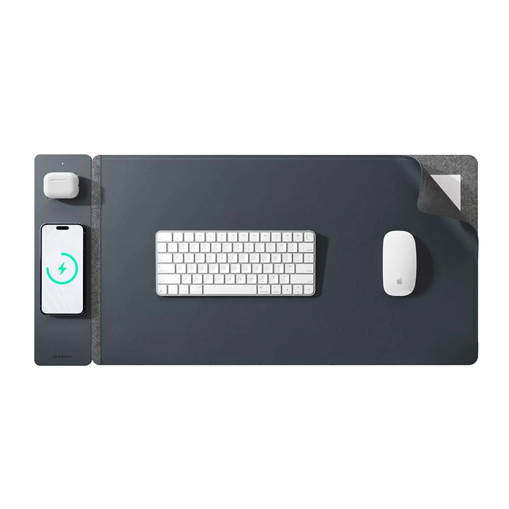 Wireless Charging Desk Mat – Reversible Vegan Leather