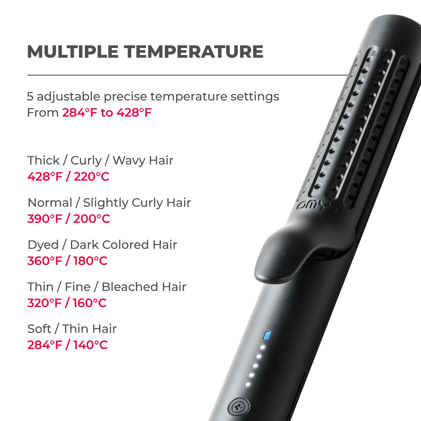 Transform Your Hair with the TYMO AIRFLOW 2-In-1 Hair Straightener & Curler - The Ultimate Heat-Free Styling Tool with 360° Cooling Air Technology!
