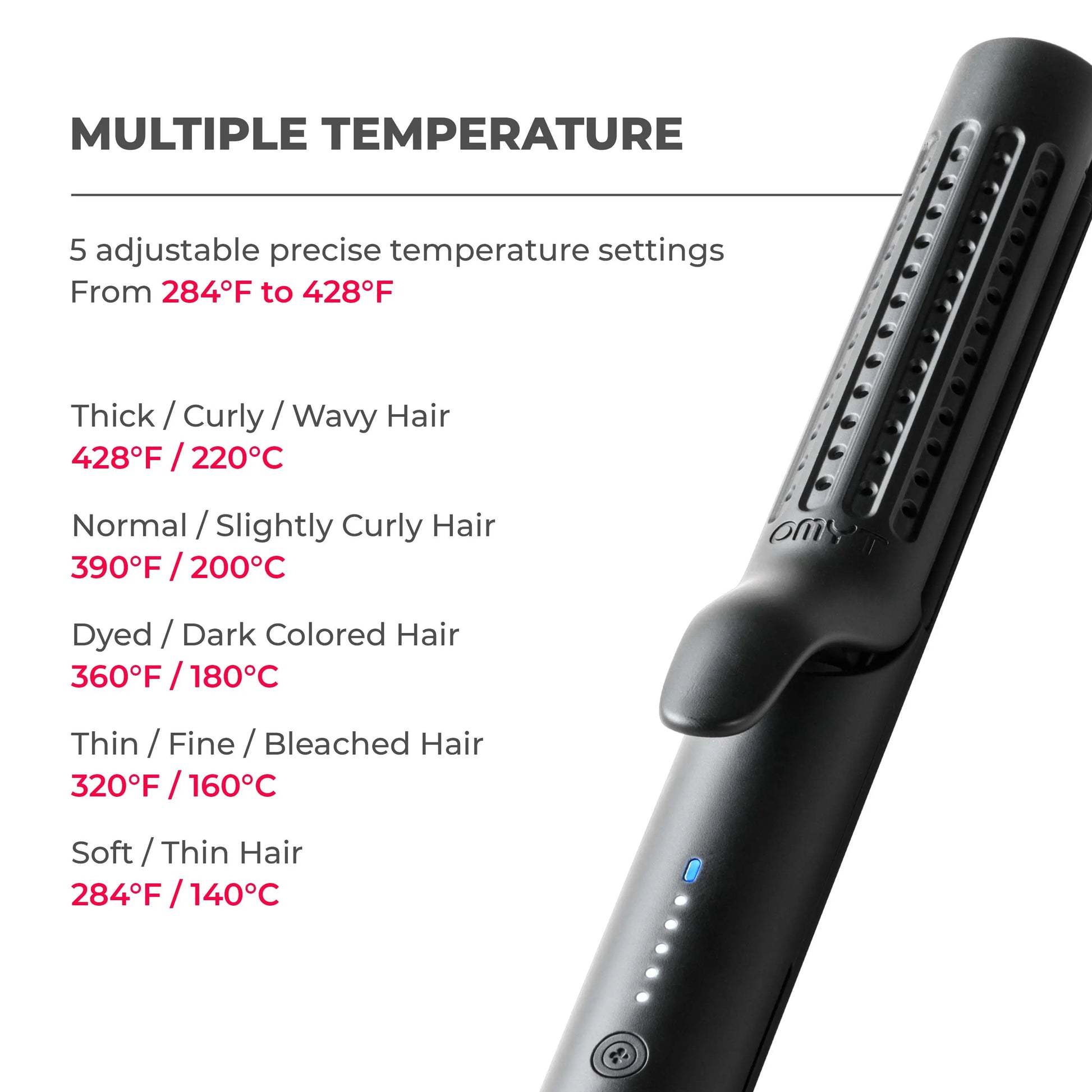 Transform Your Hair with the TYMO AIRFLOW 2-In-1 Hair Straightener & Curler - The Ultimate Heat-Free Styling Tool with 360° Cooling Air Technology!