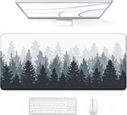 Experience Ultimate Comfort with Our Oversized Misty Forest Desk Mouse Pad - 35.4 x 15.7 Inch Non-Slip Gaming Mat for Enhanced Performance