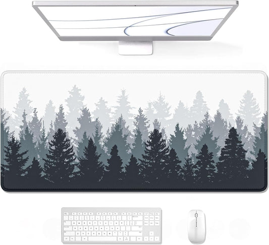 Experience Ultimate Comfort with Our Oversized Misty Forest Desk Mouse Pad - 35.4 x 15.7 Inch Non-Slip Gaming Mat for Enhanced Performance