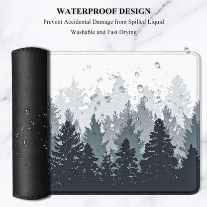 Experience Ultimate Comfort with Our Oversized Misty Forest Desk Mouse Pad - 35.4 x 15.7 Inch Non-Slip Gaming Mat for Enhanced Performance