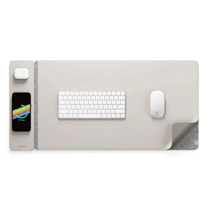 Wireless Charging Desk Mat – Reversible Vegan Leather