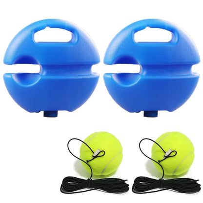 Elevate Your Game with the Heavy Duty Tennis Training Aids Base - Elastic Rope Ball Rebound Trainer for Solo Practice
