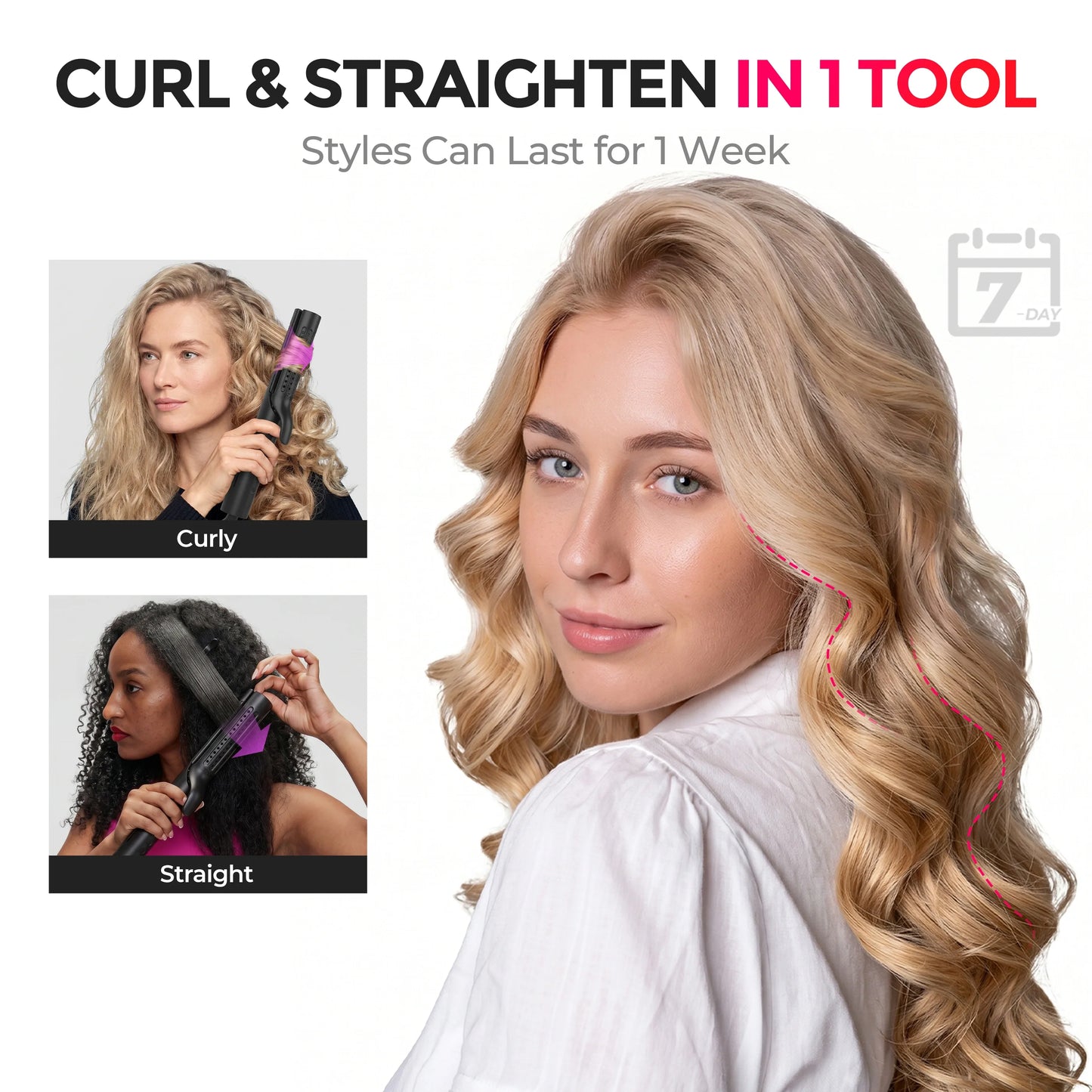 Transform Your Hair with the TYMO AIRFLOW 2-in-1 Curler and Straightener