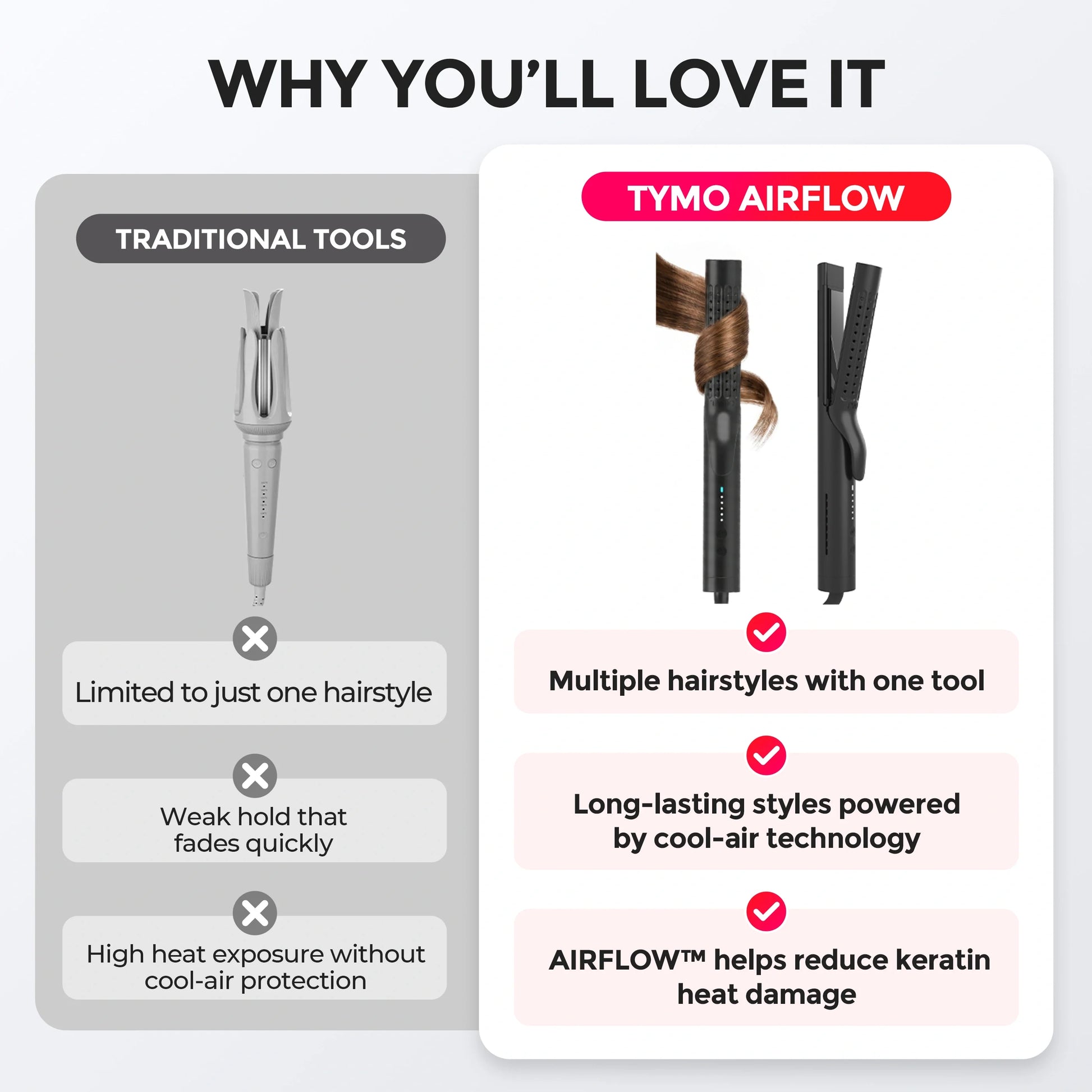 Transform Your Hair with the TYMO AIRFLOW 2-in-1 Curler and Straightener