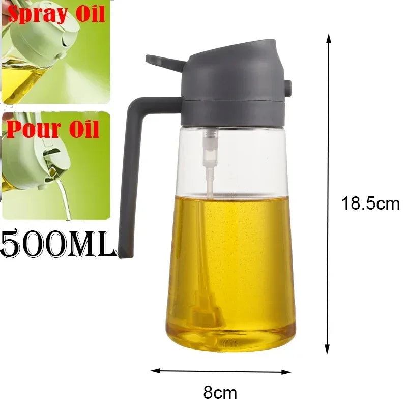 Transform Your Cooking Experience with the 2-in-1 Oil Spray Bottle - Perfect for Oil, Vinegar, and Soy Sauce!