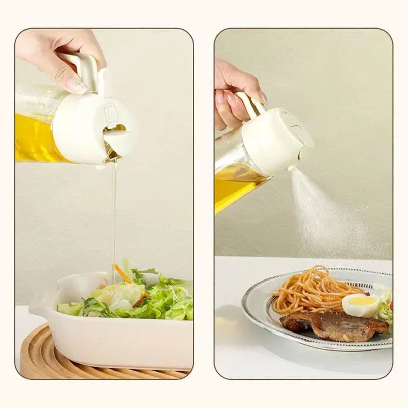 Transform Your Cooking Experience with the 2-in-1 Oil Spray Bottle - Perfect for Oil, Vinegar, and Soy Sauce!