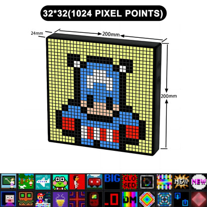 Transform Your Space with the LED Pixel Display: A 64x64 RGB Programmable Panel with Bluetooth Control for Creative Art and Fun!