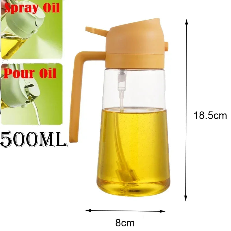 Transform Your Cooking Experience with the 2-in-1 Oil Spray Bottle - Perfect for Oil, Vinegar, and Soy Sauce!