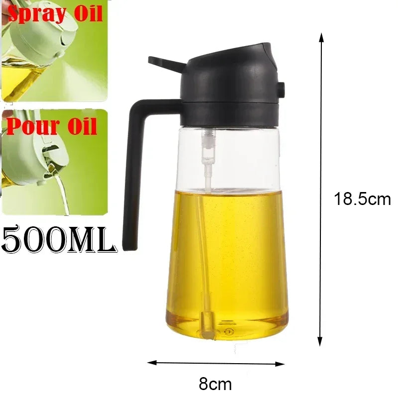 Transform Your Cooking Experience with the 2-in-1 Oil Spray Bottle - Perfect for Oil, Vinegar, and Soy Sauce!