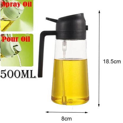 Transform Your Cooking Experience with the 2-in-1 Oil Spray Bottle - Perfect for Oil, Vinegar, and Soy Sauce!