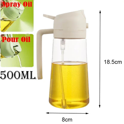 Transform Your Cooking Experience with the 2-in-1 Oil Spray Bottle - Perfect for Oil, Vinegar, and Soy Sauce!