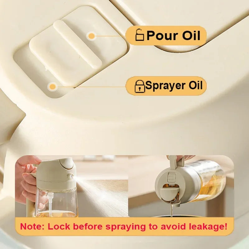 Transform Your Cooking Experience with the 2-in-1 Oil Spray Bottle - Perfect for Oil, Vinegar, and Soy Sauce!