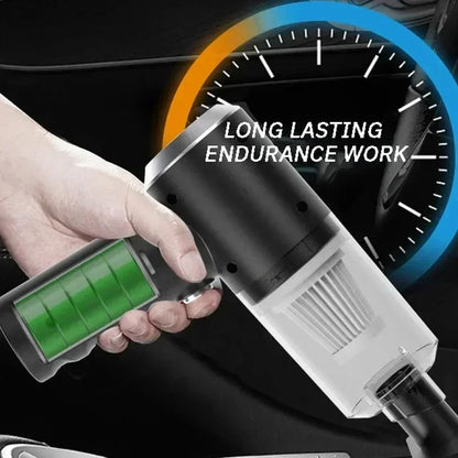 Powerful and Portable 120W Handheld Wireless Car Vacuum Cleaner - Perfect for Home and Auto Cleaning!