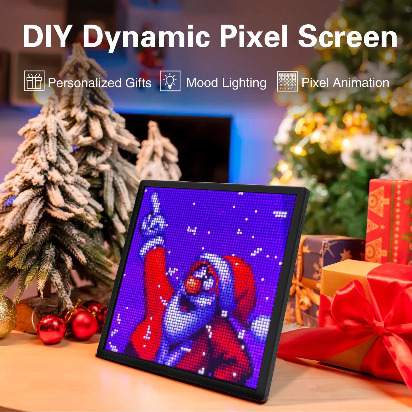 Transform Your Space with the LED Pixel Display: A 64x64 RGB Programmable Panel with Bluetooth Control for Creative Art and Fun!