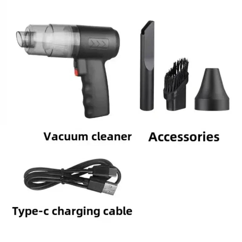 Powerful and Portable 120W Handheld Wireless Car Vacuum Cleaner - Perfect for Home and Auto Cleaning!