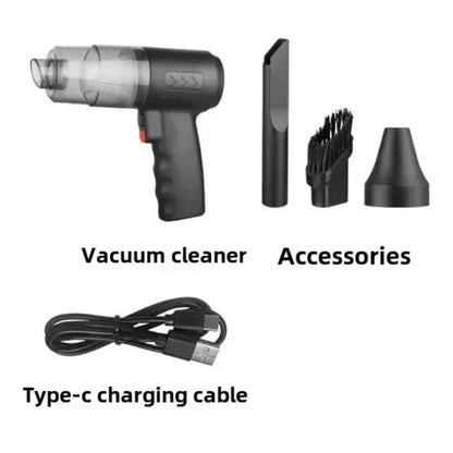 Powerful and Portable 120W Handheld Wireless Car Vacuum Cleaner - Perfect for Home and Auto Cleaning!