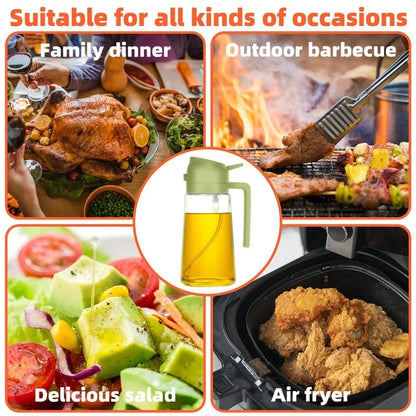 Transform Your Cooking Experience with the 2-in-1 Oil Spray Bottle - Perfect for Oil, Vinegar, and Soy Sauce!
