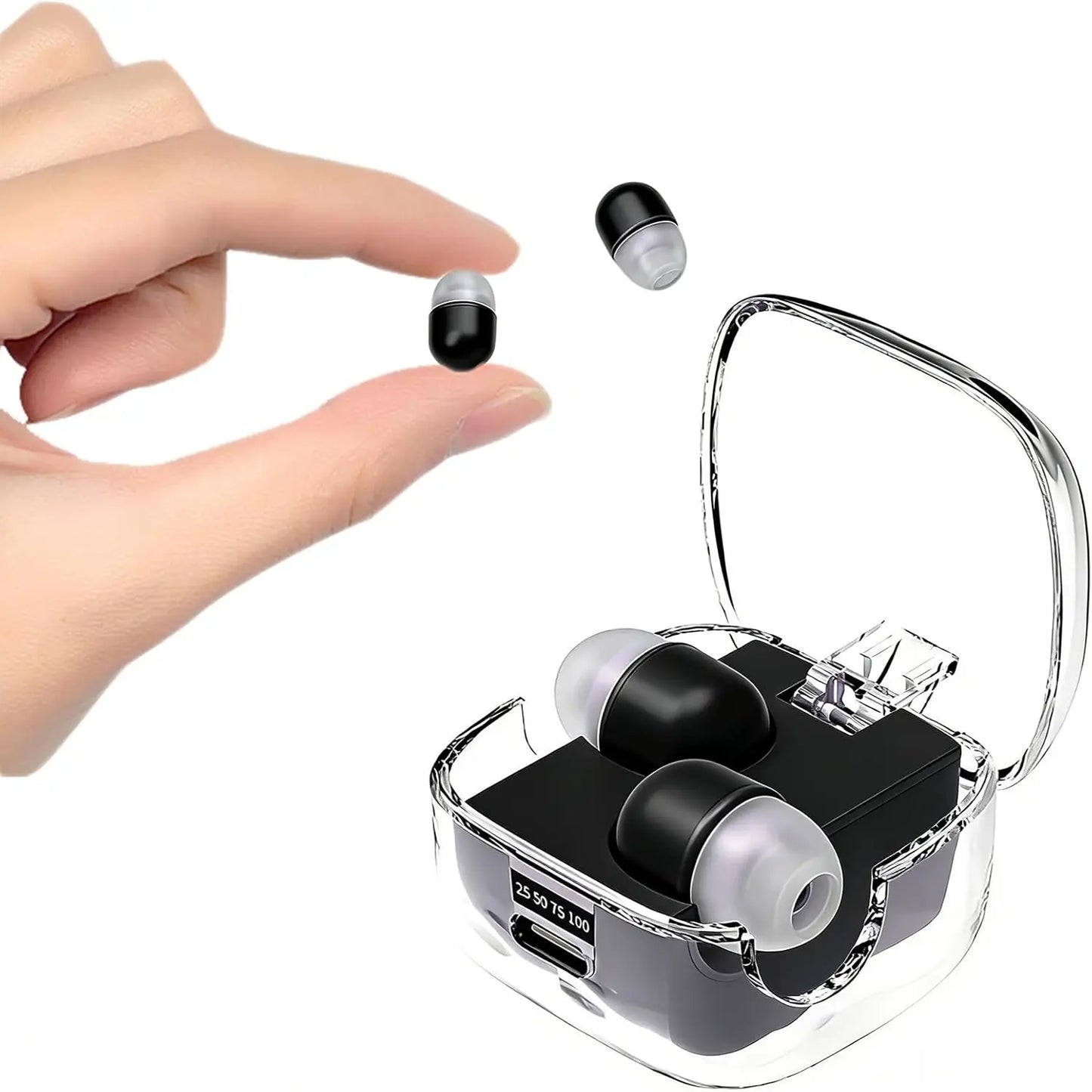 Xmenha Mini Invisible Small Bluetooth Earbuds Sleeping for Small Ears Low Profile Tiny Hidden Discreet Smallest In-Ear Earbuds for Work Sleeping Commuting Sport Audiobooks