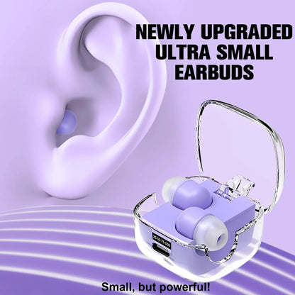 Xmenha Mini Invisible Small Bluetooth Earbuds Sleeping for Small Ears Low Profile Tiny Hidden Discreet Smallest In-Ear Earbuds for Work Sleeping Commuting Sport Audiobooks