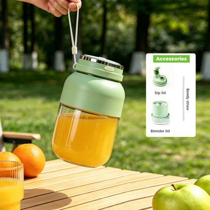 Experience Ultimate Convenience with Our Portable Cordless Handheld Blender - 24Oz BPA-Free Vessel, Leakproof Lid, and USB-C Rechargeable for Smoothies On-the-Go!