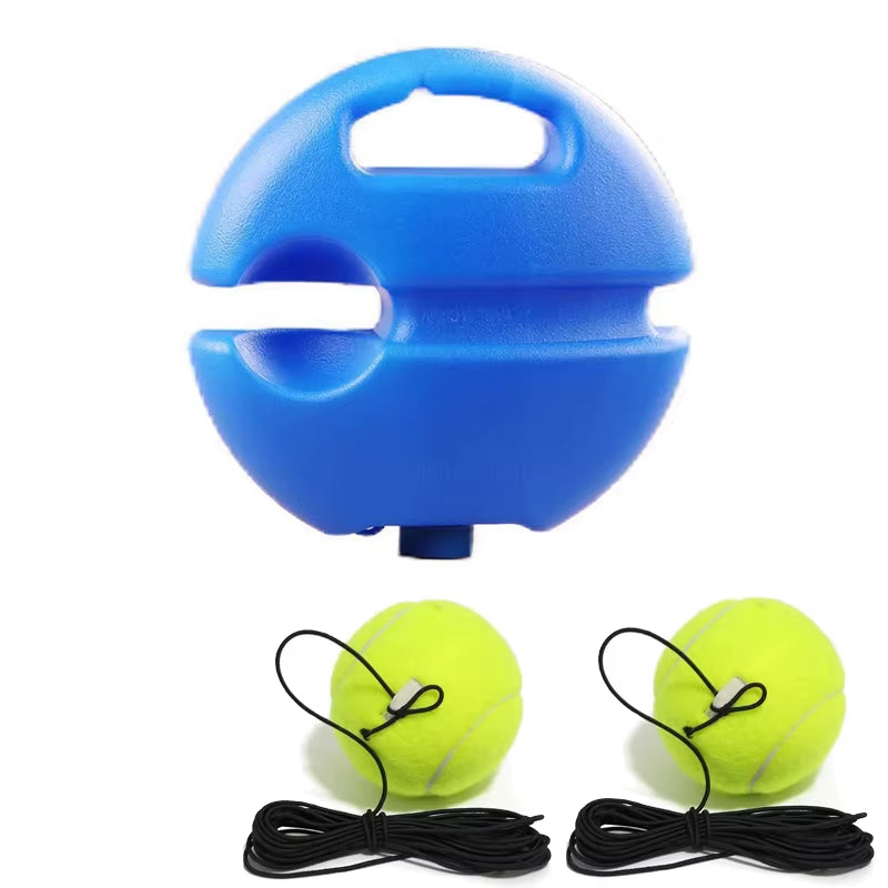 Elevate Your Game with the Heavy Duty Tennis Training Aids Base - Elastic Rope Ball Rebound Trainer for Solo Practice