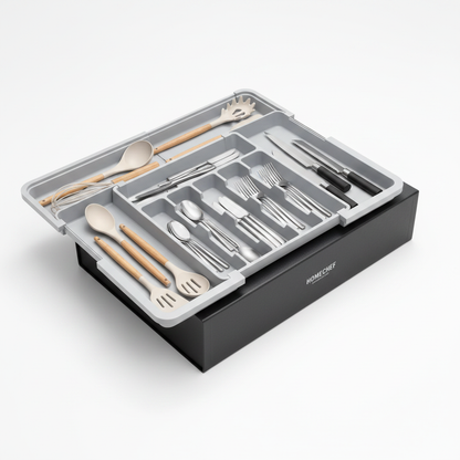 Maximize Your Kitchen Space with Our Large Expandable 9-Compartment Drawer Organizer