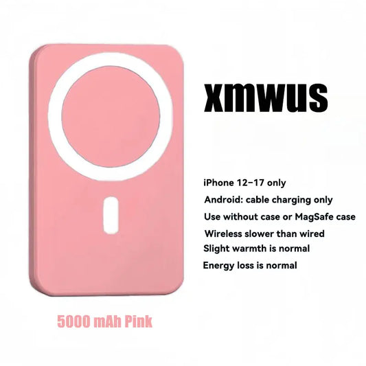 Revolutionary 5000mAh Magnetic Power Bank for iPhone 12-17 Series - Ultimate Portable Wireless Charger with MagSafe Compatibility
