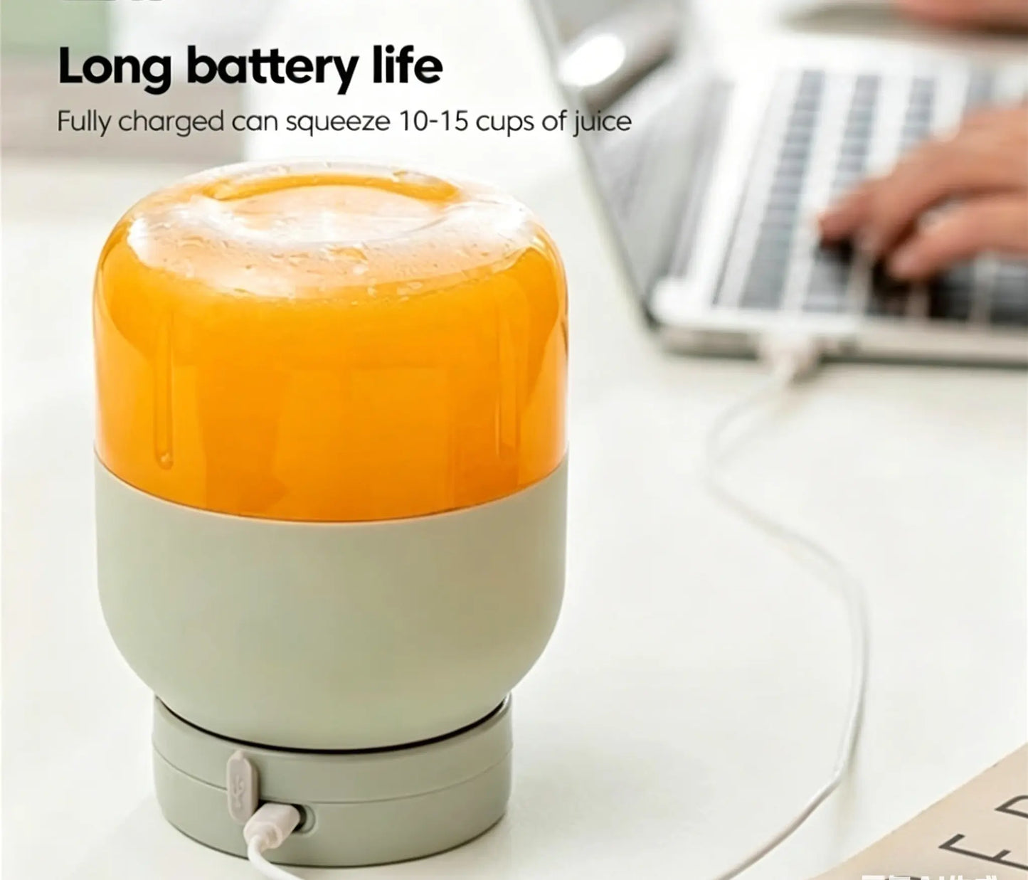 Experience Ultimate Convenience with Our Portable Cordless Handheld Blender - 24Oz BPA-Free Vessel, Leakproof Lid, and USB-C Rechargeable for Smoothies On-the-Go!